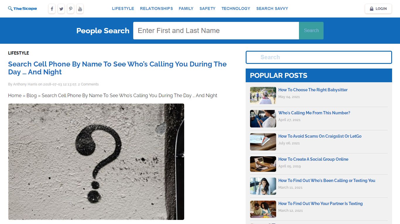 Search Cell Phone By Name To See Who’s Calling You During ... - The Scope